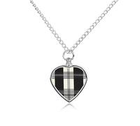 Clan Macleod Scottish Tartan Plaid Pattern Trendy Pet Ashes Necklace for Unisex Memorial Pendant Keepsake Urn Jewelry