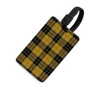 Clan Macleod Scottish Tartan Plaid Printed Luggage Tag Name ID Card Holder Identify Labels For Suitcase Travel Baggage