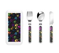 Clan Macleod Tartan Portable Kids Utensil Set - Stainless Steel Fork, Spoon & Knife 3-Piece-Set, Easy to Clean, and Perfect for School, Travel, Or Home Use