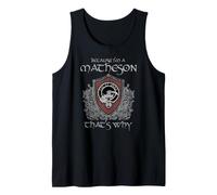 Clan Matheson Crest Tartan Celtic Last Name Vinatge Tank Top
