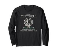 Clan Mitchell Crest, Surname, Scottish Heritage Vintage Long Sleeve T-Shirt