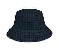 (Clan Morrison Tartan_7066) Bucket Hat Reversible Reflective for Men Women - UV50+ Sun Protection Double-Sided Fishing Hat with 360 Safety Strips Summer Outdoor