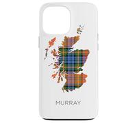 Clan Murray Tartan, Scotland Map, Murray Family Case for iPhone 13 Pro Max
