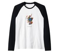 Clan Murray Tartan, Scotland Map, Murray Family Raglan Baseball Tee