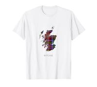 Clan Ritchie Tartan, Scotland Map, Ritchie Family T-Shirt