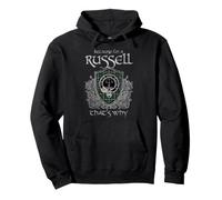 Clan Russell crest tartan celtic last name vinatge Pullover Hoodie