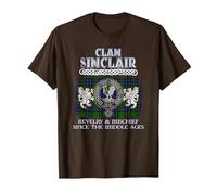 Clan Sinclair Scottish Sinclair Surname T-Shirt, Men, Brown, XX-Large