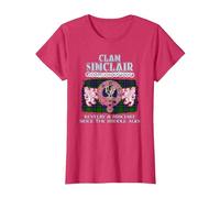 Clan Sinclair Scottish Sinclair Surname T-Shirt, Women, Red Heather, X-Small