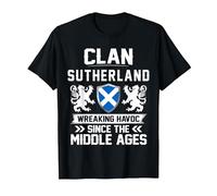 Clan Sutherland Scottish Family Scotland Mothers Day Fathers T-Shirt, Men, Black, 4X-Large