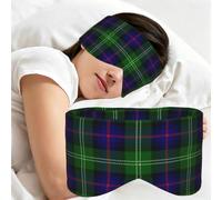 Clan Sutherland Scottish Tartan Plaid, Sleep Mask for Home Travel, Full Eye Covers Light Blocking Eye Mask Sleep Eye and Ear Muffs