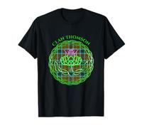Clan Thomson Scottish Tartan Celtic Thistle T-Shirt