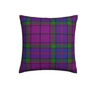 Clan Wardlaw Tartan Cushion Covers With Invisible Zipper, Decorative Polycotton Square Pillowcase For Living Room, Sofa & Bedroom 16"X16" Inch