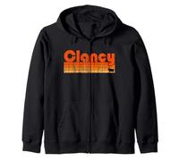 Clancy, Montana Retro 80s Style Zip Hoodie