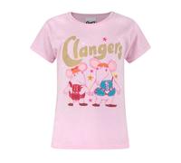 Clangers Girls Pink Glitter Pink Short Sleeved T-Shirt - 1-2 Years