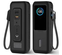 Clangpeony Soft Silicone Case for Anker Laptop Power Bank (25,000mAh/165W), SD/SIM Card Storage, Display Shockproof Protection & Dustproof, Travel Protective Cover for Anker Power Bank 165W (Black)