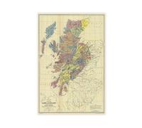 Clans of Scotland Historical Map Clan Locations & Principal Landowner Area 1899 Canvas Art Poster And Wall Art Picture Print Modern Family Bedroom Dec