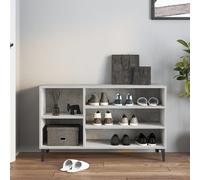 clanton wooden shoe storage bench in concrete effect