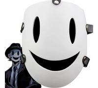 Claofoc Anime Cosplay Mask High Rise Invasion White Smile Sniper Tenku Shinpan Mask Kagetane Hiruko Halloween Costume Props (C)