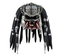 Claofoc Predator Mask Helmet Scary Xenomorph Alien Mask Costume Movie Silver Monster Predator Helmet Latex Halloween Cosplay