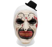 Claofoc Terrifier Mask Scary Killer Art The Clown Costume Halloween Mask Cosplay Costume Horror Bloody Accessory for Adults (01)