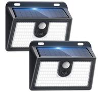 CLAONER Outdoor Solar Lights, 149 LED Security Light Motion Sensor with 3 Lighting Modes 270° Wide Angle Solar Powered Lights IP65 Waterproof Wall Light for Fence, Door, Yard, Garage, Step, 2-Pack