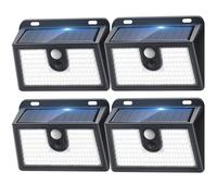CLAONER Outdoor Solar Lights, 149 LED Security Light Motion Sensor with 3 Lighting Modes 270° Wide Angle Solar Powered Lights IP65 Waterproof Wall Light for Fence, Door, Yard, Garage, Step, 4-Pack