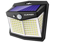 CLAONER Solar Lights Outdoor, [128 LED/1 Pack] Motion Sensor Lights 3 Working Modes for Outdoor with 270° Wide Angle Wireless IP65 Waterproof Security Light for Fence, Patio, Cold White