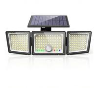 CLAONER Solar Lights Outdoor, Upgraded 286 LED Motion Sensor Security Light with 360° Wide Lighting Angle, Easy to Install, IP65 Waterproof Durable Solar Powered Flood Lights for Outside