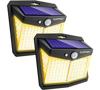 CLAONER Solar Lights Outdoor, Upgraded Wireless Solar Motion Sensor Security Light 270° Solar Powered Lights IP65 Wall Light for Front Door, Yard, Garage, Garden (2 Pack)