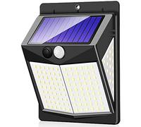 CLAONER Solar Security Lights Outdoor, 140 LED Solar Motion Sensor Lights 3 Lighting Modes Solar Powered Lights IP65 Solar Wall Lights for Yard Garage Garden Fence Door (1 Pack)