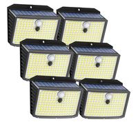 CLAONER Solar Security Lights Outdoor, Motion Sensor Light 3 Lighting Modes Solar Powered LED Lights IP65 Solar Wall Lights for Yard Garage Garden Fence Door (6 Pack)