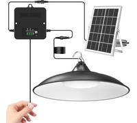 CLAONER Solar Shed Light Indoor Outdoor, Solar Pendant Light with Pull Cord Switch, 2000LM Daytime Available, 3 Lighting Modes, IP65 Waterproof for Gazebo, Garage, Workshop, Building Project