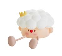 Clap Silicone Lamp, Rechargeable Silicone Clap Light with 3 Brightness, Cartoon Prince Nightlight Rechargeable Silicone Clap Light for Boys Girls Children (White)