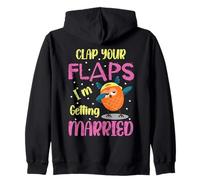 Clap your Flaps I'm Getting Married Owl Dabbbing Funny Bride Zip Hoodie