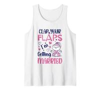 Clap Your Flaps I'm Getting Married Yoga Bunny Relax Bride Tank Top
