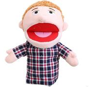 Clap Your Hands Finger Family Hand Puppet School Family Puppet Interactive Show Role Play Toy With Removable Mouth Suitable For Children And Teenagers (Dad) Finger (Dark Blue, 33cm)
