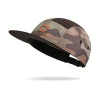 Clape 5 Panel Cap for Men Camo Flat Bill Baseball Hat Quick Dry Unstructured Dad Hat Sport Golf Lightweight Khaki CL5P32