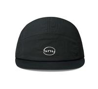 Clape 5 Panel Cap Short Brim Baseball Cap Flat Peak Mesh Hat Breathable Lightweight Short Peak Trucker Hat for Sport Running Outdoor Black BSSP2559