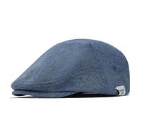 Clape Baker Boy Hats for Men Cotton Flat Cap Summer Outdoor Peaked Cap for Golf Driving Outdoor Blue HBL1