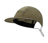 Clape Baseball Cap Men Women Summer 5 Panel Cap Flat Brim Short Brim Breathable Quick Dry Adjustable Trucker Cap Khaki BSSD2511