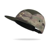 Clape Camo 5 Panel Flat Brim Baseball Cap Mens Summer Quick Dry Lightweight Running Sport Dad Hat Unisex Green CL5P32
