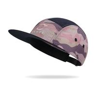 Clape Camouflage Flat Brim Snapback Cap Quick Dry 5 Panel Baseball Hat for Men Lightweight Foldable Sun Protection Outdoor Purple CL5P32