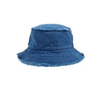 Clape Frayed Edge Sun Hat for Women Men Washed Cotton Flat Top Bucket Hat Reversible Wide Brim Summer Beach Foldable UV Protection Fishing