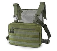 Clape Functional Chest Rig Bag Unisex Vest Rigs Molle Accessories EDC Military Backpack for Training Workouts Cycling Outdoor Sport Green