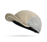 Clape Mesh Short Brim Cap Summer Lightweight 5 Panel Short Bill Dad Hat for Running Sport Camping Khaki CLSB03