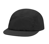 Clape Short Brim Baseball Cap Solid Color Dad Hat 5 Panel Cap Unisex Plain Flat Snapback Trucker Hat Adjustable Casual Cap Black GD02