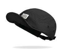 Clape Short Peak Cap 5 Panel Baseball Hat Mens Water Resistant Lightweight Soft Brim Unstructured Cap for Outdoor Running Black BS265P13
