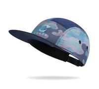 Clape Summer Quick Dry 5 Panel Baseball Cap Camouflage Flat Brim Snapback Hat Lightweight UV Protection Running Hat Blue CL5P32