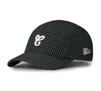 Clape Waterproof 5 Panel Baseball Cap for Men Lightweight Checked Sun Hat Classic Curved Brim Outdoor Dad Cap Black BSAC2569