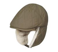 Clape Winter Flat Cap with Ear Flaps Warm Beret Hat Windproof Bomber Hat Thermal Cap for Outdoor Ski Travel KhakiGreen PL25F02